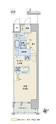 ラルウェンディ縮景園前イースト 1Kの間取図画像