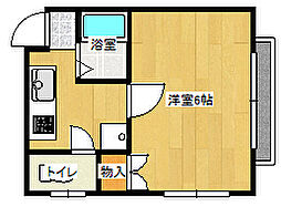 サンフレッチェ 1Kの間取図画像