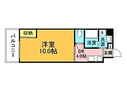 ジュネスHT 1Kの間取図画像