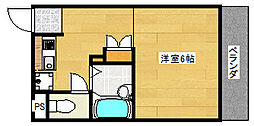レオパレスシンセー 1Kの間取図画像