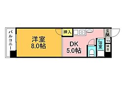 宮脇ビル 1DKの間取図画像