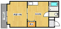 あずまビル 1DKの間取図画像