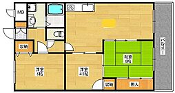 シャルマン財官2 3LDKの間取図画像