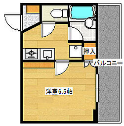 スカイNフルタ 1Kの間取図画像