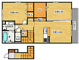 グリーンスフィア 2LDKの間取図画像