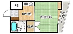 宮正商船ビル 1Kの間取図画像