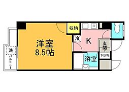 両祖ビル2 1Kの間取図画像