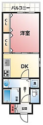 CUBICLE・F 1DKの間取図画像