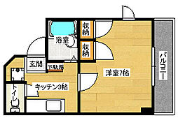 第8寺前ビル 1Kの間取図画像