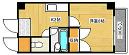 サンパレス横川 1Kの間取図画像