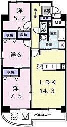 ピアシェーレ山崎 3LDKの間取図画像