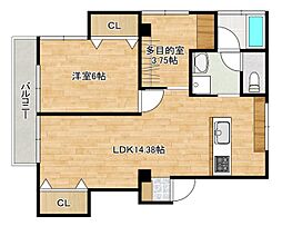峰ビル 1SLDKの間取図画像