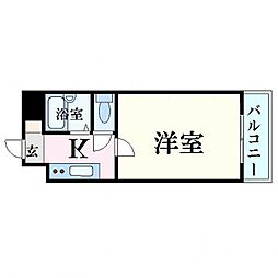 ヴェル八丁堀南館 1Kの間取図画像