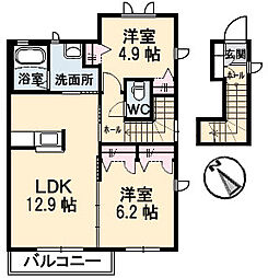 ファミールメゾン 2LDKの間取図画像