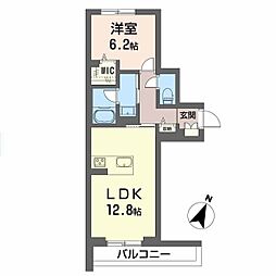 広島市安佐南区祇園7丁目マンション 1LDKの間取図画像