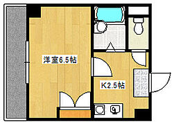 JR可部線 大町駅 徒歩4分の賃貸マンション 3階1Kの間取り