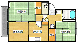 広島電鉄2系統 広電西広島(己斐)駅 徒歩13分の賃貸アパート 2階3DKの間取り