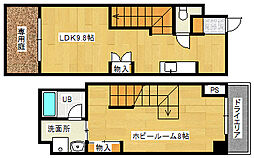 JR山陽本線 新井口駅 徒歩17分の賃貸マンション 1階1LDKの間取り