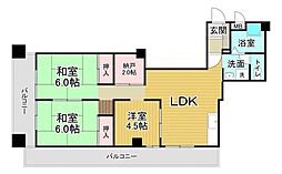 第2吉岡ビル 3SLDKの間取図画像