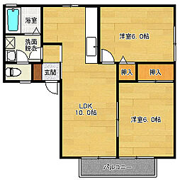 広島高速交通アストラムライン 安東駅 徒歩12分の賃貸アパート 2階2LDKの間取り