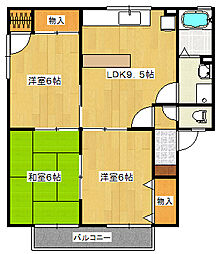 広島高速交通アストラムライン 安東駅 徒歩5分の賃貸アパート 1階3DKの間取り