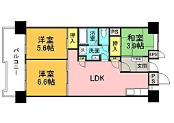 広島電鉄8系統 江波駅 徒歩29分の賃貸マンション 4階3LDKの間取り