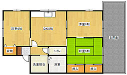 JR可部線 安芸長束駅 徒歩6分の賃貸アパート 1階3DKの間取り