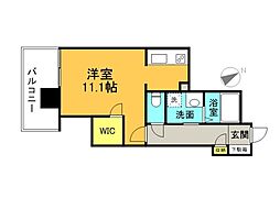 広島電鉄8系統 江波駅 徒歩17分の賃貸マンション 4階1DKの間取り