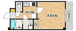 広島電鉄1系統 広電本社前駅 徒歩2分の賃貸マンション 5階1Kの間取り