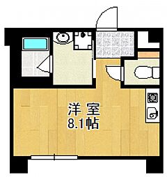 広島高速交通アストラムライン 大町駅 徒歩11分の賃貸マンション 7階ワンルームの間取り