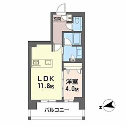 広島電鉄9系統 八丁堀駅 徒歩7分の賃貸マンション 9階1LDKの間取り