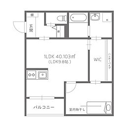 広島高速交通アストラムライン 大町駅 徒歩7分の賃貸アパート 2階1LDKの間取り