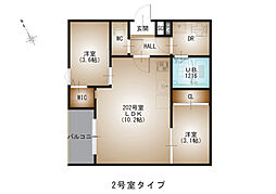 広島電鉄8系統 舟入町駅 徒歩6分の賃貸アパート 1階2LDKの間取り