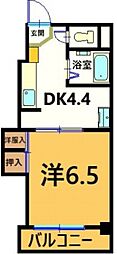 広島電鉄2系統 広島駅駅 徒歩11分の賃貸マンション 2階1DKの間取り