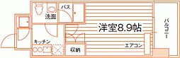 ルラシオン岡山野田屋町 7階1Kの間取り