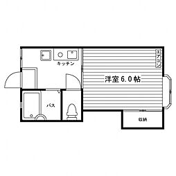 メゾン・ド・ジュネス 1Kの間取図画像