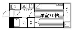 グリーンPAL鹿田 1Kの間取図画像