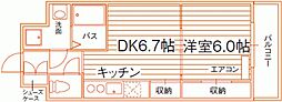 レジディア岡山駅前 1DKの間取図画像