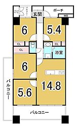 サーパス高麗本通り 4LDKの間取図画像
