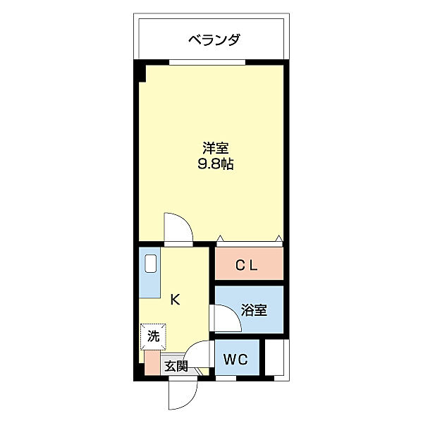モスビル 206｜和歌山県海南市日方(賃貸マンション1K・2階・27.70㎡)の写真 その2