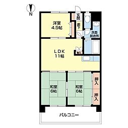グリーンヒル 3階3LDKの間取り