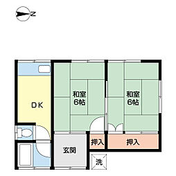 JR紀勢本線 宮前駅 徒歩13分の賃貸一戸建て 1階2Kの間取り