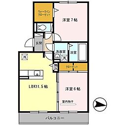間取図画像 2LDK