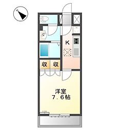 グランクール 1Kの間取図画像