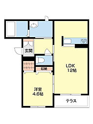 ヴィレッジ三年坂 1LDKの間取図画像