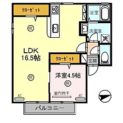 ハイツ・ウィンディ 1LDKの間取図画像