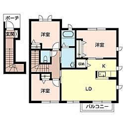 ディアスAKIHO 3LDKの間取図画像