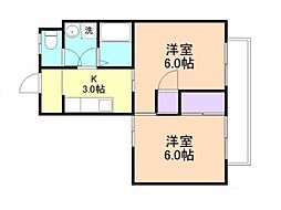 ユニバースアベニュー 2Kの間取図画像