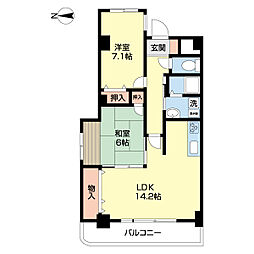 ラ・ブランシェ・S 2LDKの間取図画像