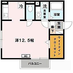 プロヴァンス4 ワンルームの間取図画像